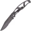 Gerber 8445 Paraframe I Framelock Folding Pocket Stainless Steel Clip Blade Knife With Stainless Skeletonized Handles