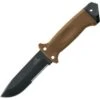 Gerber 1463 Lmf II Infantry Fixed Stainless Blade Knife With Coyote Brown Tpv Overmolded On Nylon Handle -Gerber Knives 106570 106598