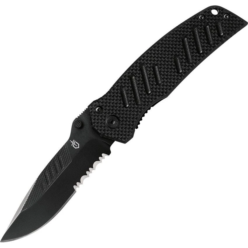 Gerber 0594 Swagger Part Serrated Linerlock Folding Pocket Knife 3 Gerber 0594 Swagger Part Serrated Linerlock Folding Pocket Knife